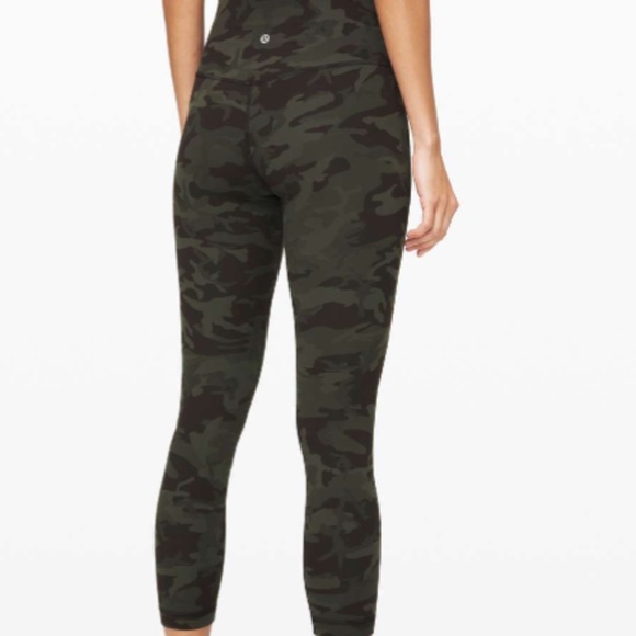 Lululemon Align Pant II 25" Incognito Camo Multi Gator Green Size 8